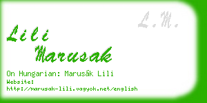 lili marusak business card